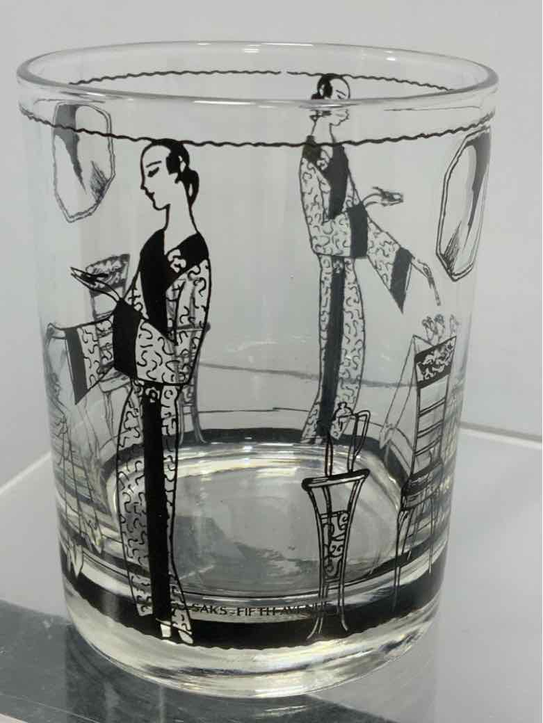 Saks Fifth Ave. Double Old Fashion Glass