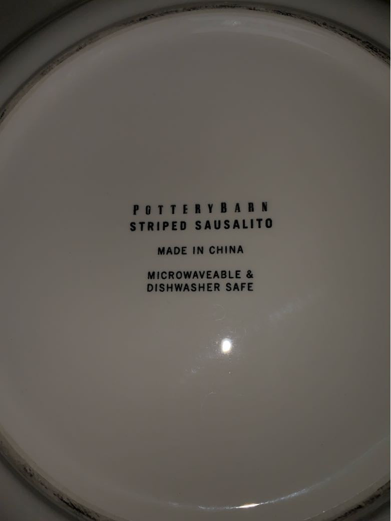 Pottery Barn Dinner Plate