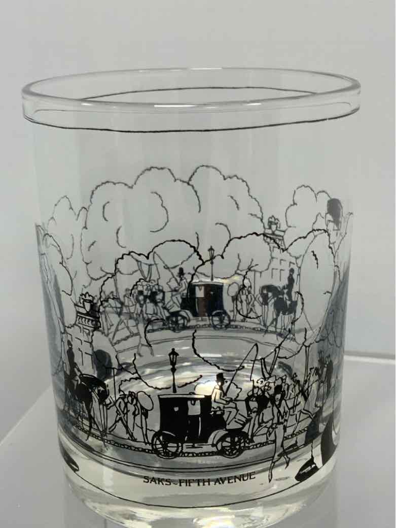 Saks Fifth Ave. Double Old Fashion Glass
