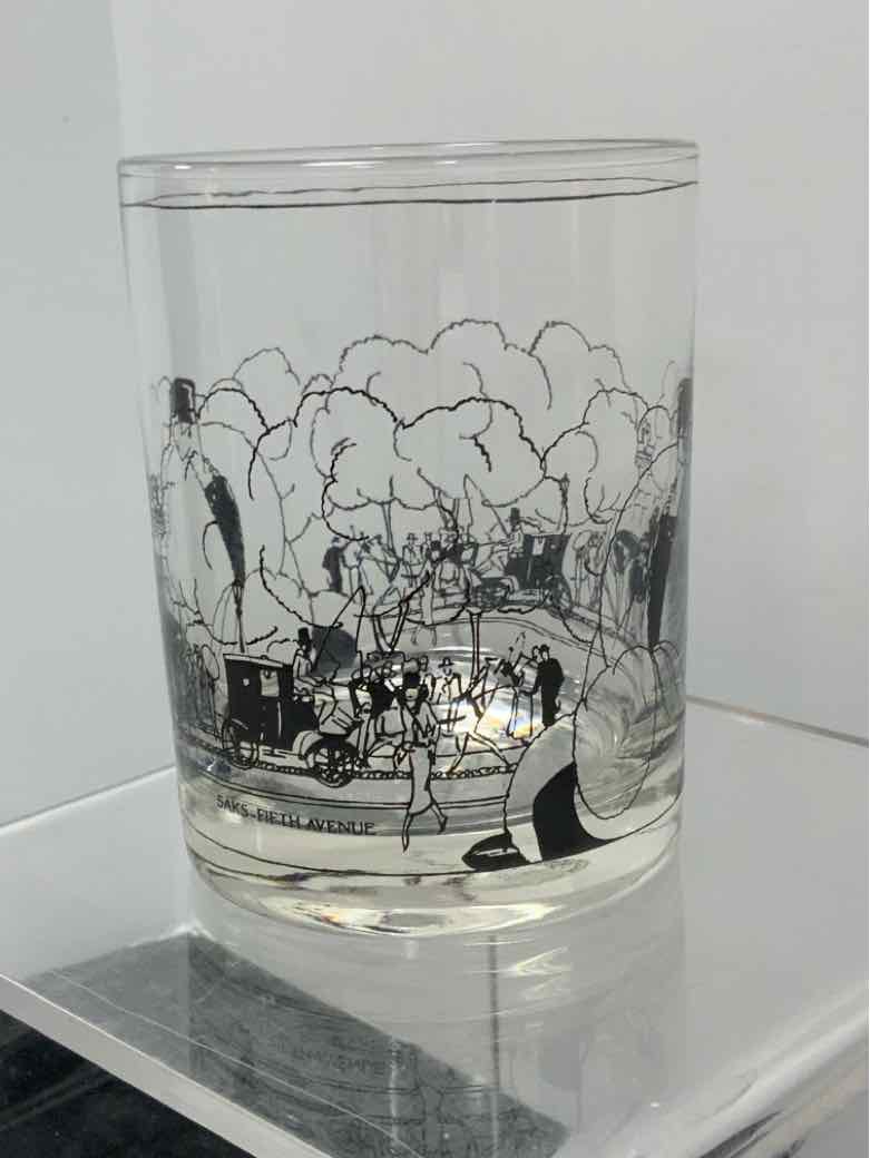 Saks Fifth Ave. Double Old Fashion Glass