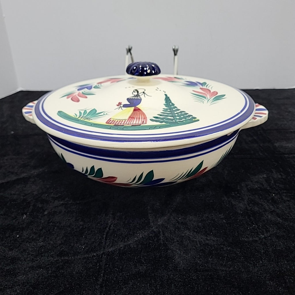 Quimper Lidded Casserole