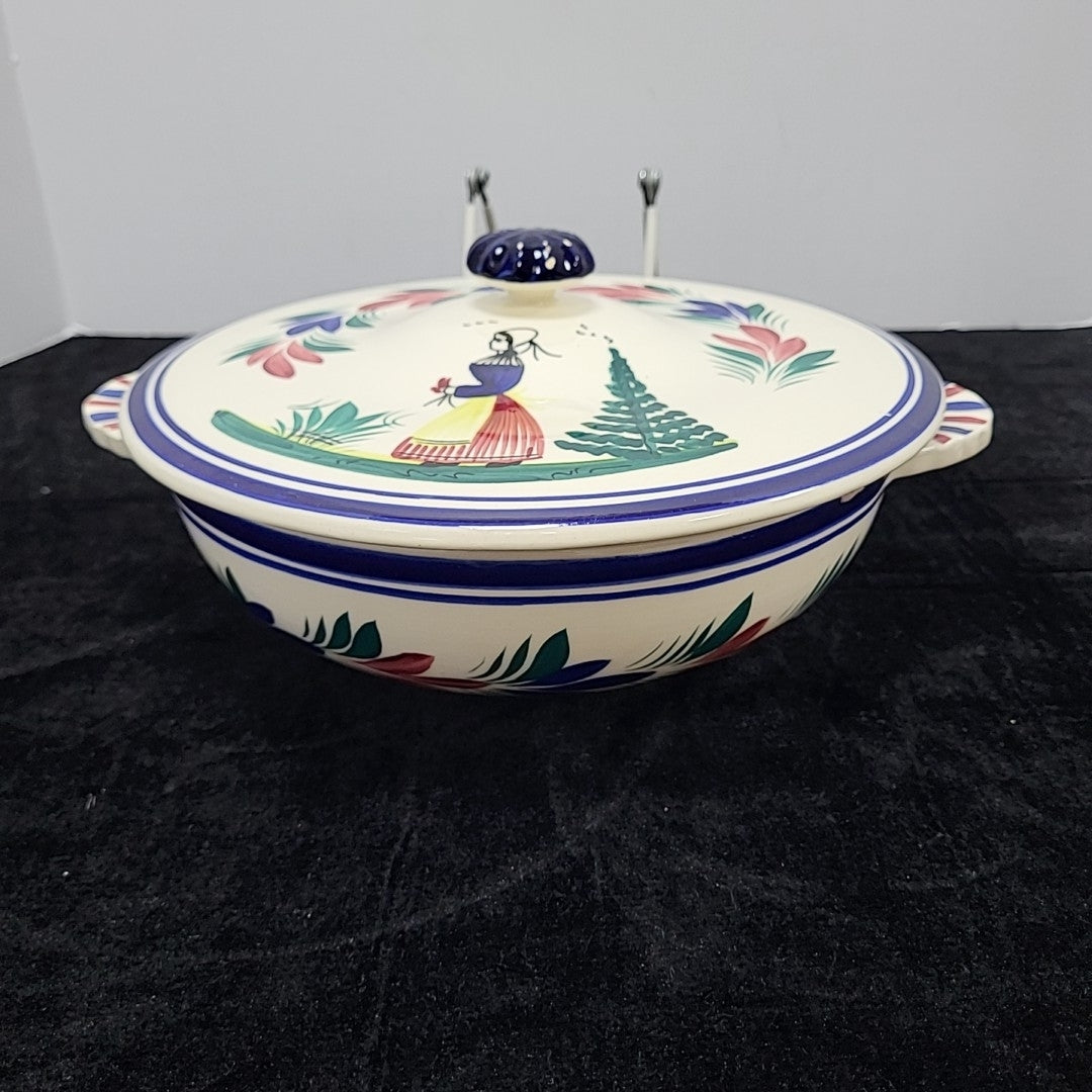 Quimper Lidded Casserole