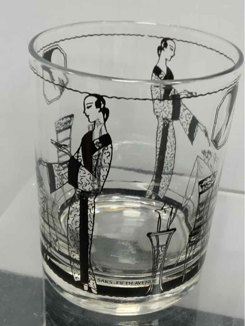 Saks Fifth Ave. Double Old Fashion Glass