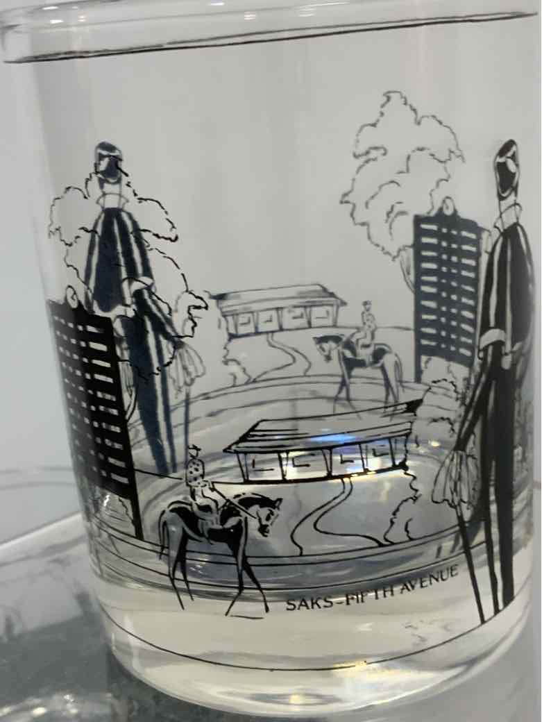 Saks Fifth Ave. Double Old Fashion Glass