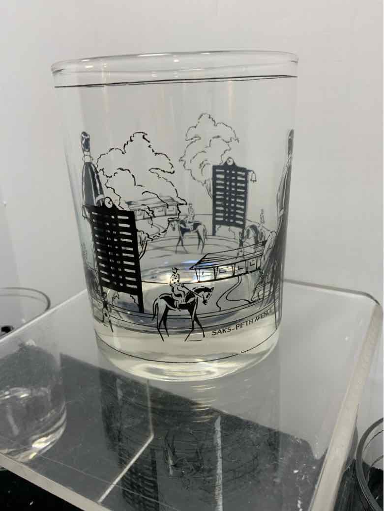 Saks Fifth Ave. Double Old Fashion Glass