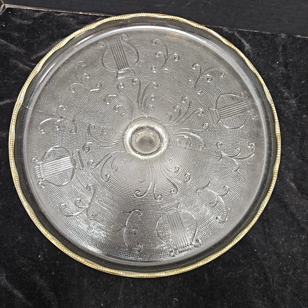 Jeannette Glass Co Pedestal Cake Plate