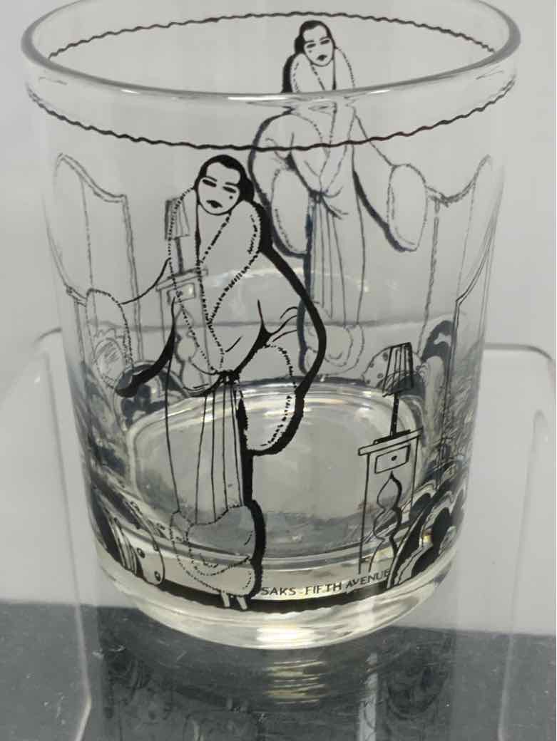 Saks Fifth Ave. Double Old Fashion Glass