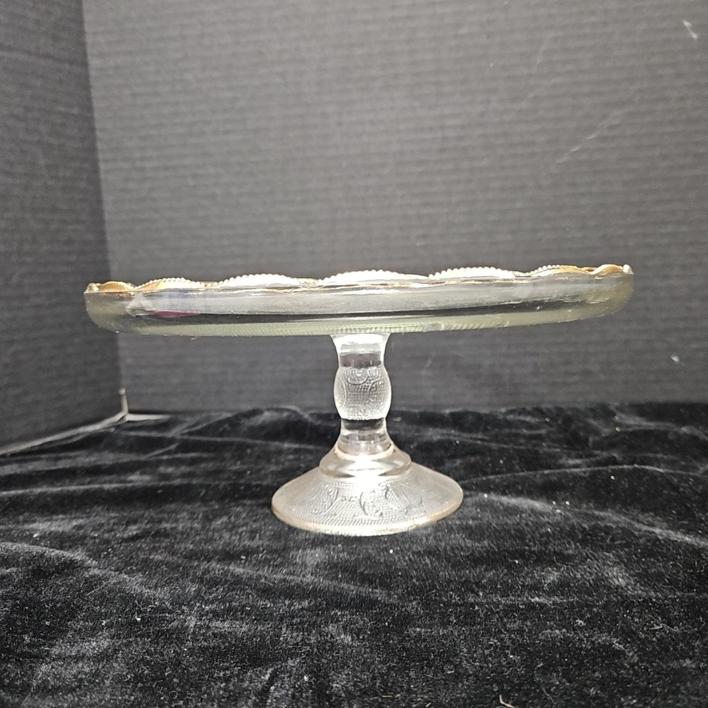 Jeannette Glass Co Pedestal Cake Plate