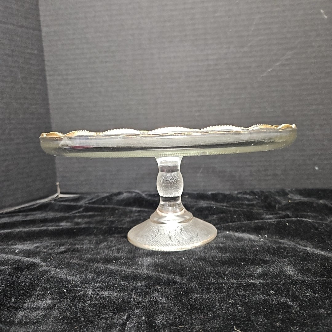 Jeannette Glass Co Pedestal Cake Plate