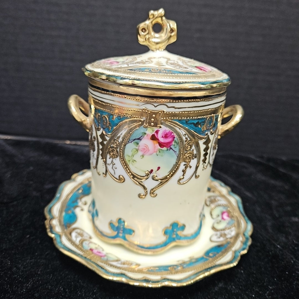Nippon Condensed Milk jar w/ Underplate