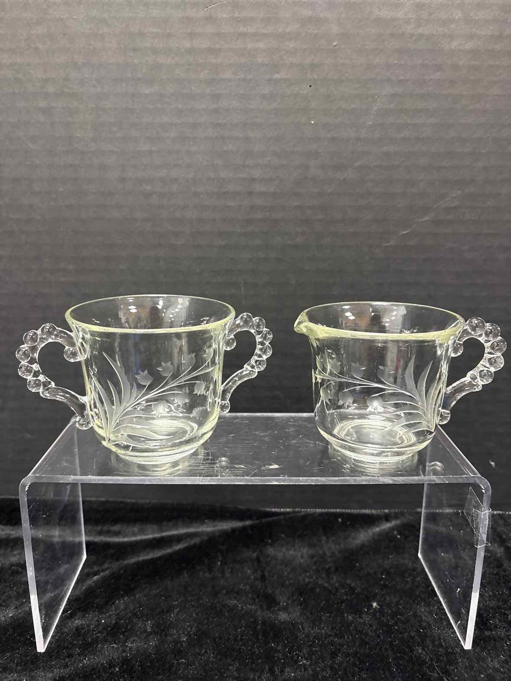 Imperial Glass Cream & Sugar